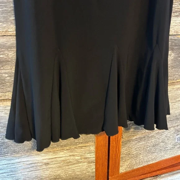 Susan Lawrence Black Maxi Skirt Pleats Elastic Waist Size M - Picture 4 of 7